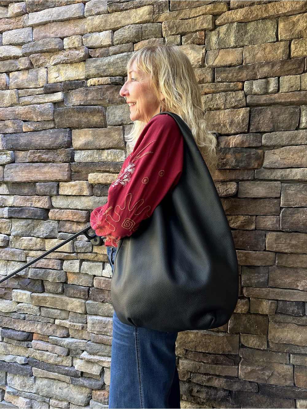 A.P.C. “Le Niege” Black grained leather Hobo Bag NWOT Retails $550 - Picture 8 of 15